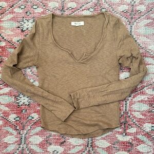 Madewell Tan Long Sleeve Top